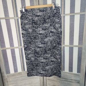 Premise Black and White Textured Pencil Skirt